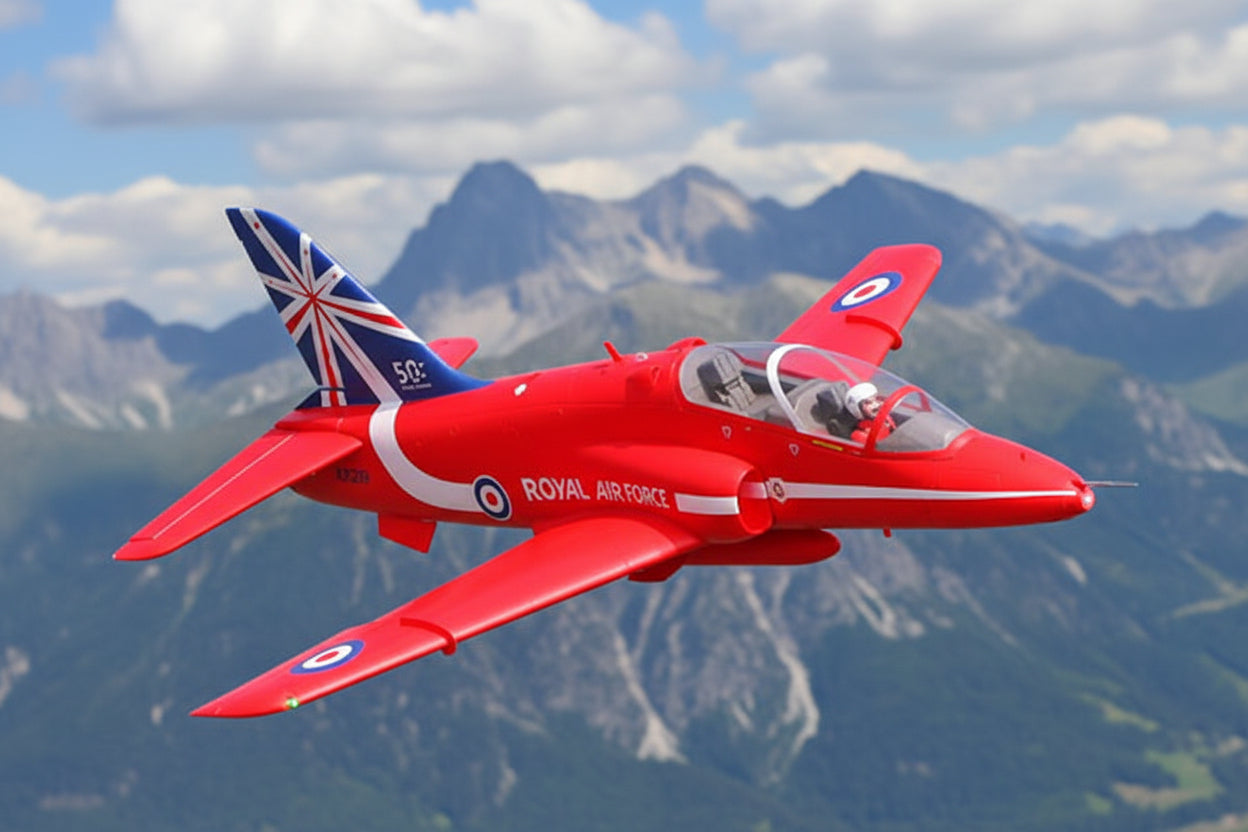 FMS Bae Hawk Red Arrow 80mm EDF | RC-suihkulennokki | PNP | 12-lapainen tuuletin | Predator 100A ESC | Metalliservot | Korkea yksityiskohtaisuus