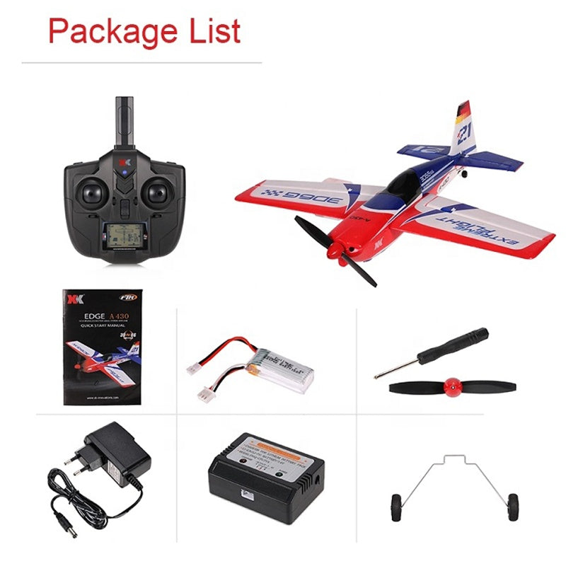 Wltoys XK A430 | Kiinteäsiipinen lennokki | Harjaton moottori | 3D/6G-gyro | 5-kanavainen | EPS-vaahto | RTF | Harrastajalle