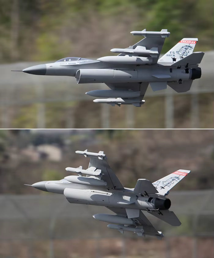 3D-akrobaatti RC-lennokki F-16 Fighting Falcon | EPP-vaahto | Sähkökäyttöinen | Nopea pienoislentokone